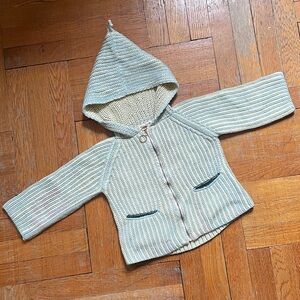 MISHA & PUFF “north wind beach jacket” pima cotton knit zip up sweater